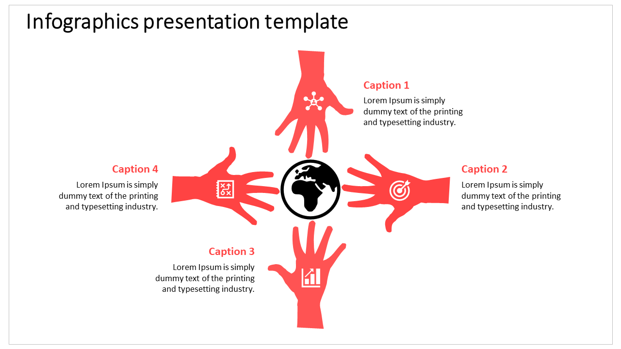 infographic presentation template-red